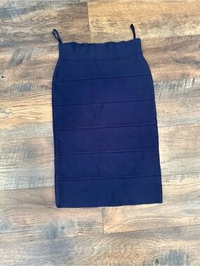 BCBGMaxAzria Navy Bandage Pencil Skirt